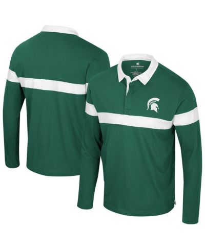 Мужская рубашка-поло Colosseum Green Michigan State Spartans с длинным рукавом