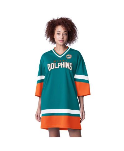 Женское платье-кеды Starter Aqua Miami Dolphins с рукавом 3/4