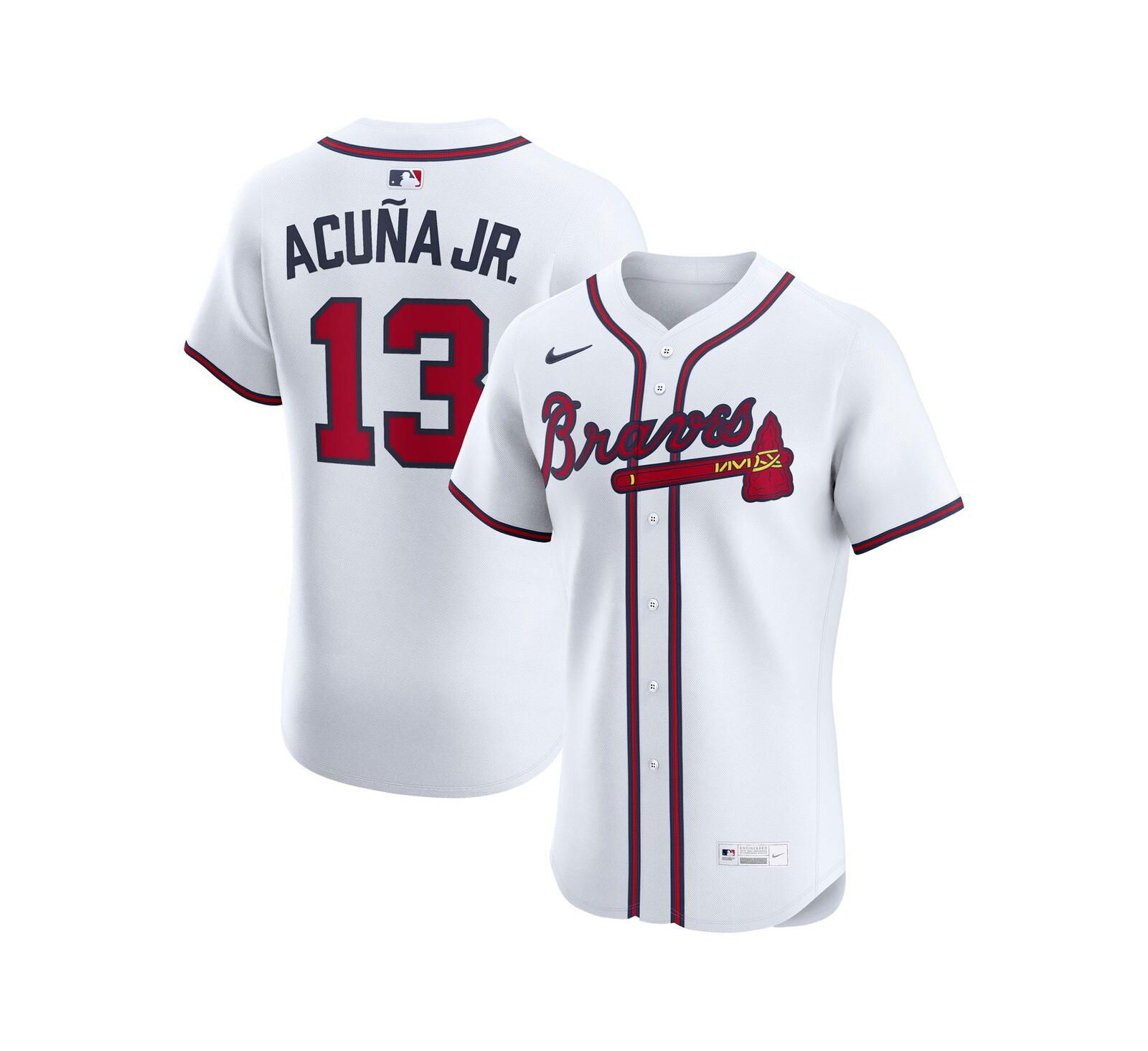Nike Мужская джерси Ronald Acuna Jr. Atlanta Braves Home Elite
