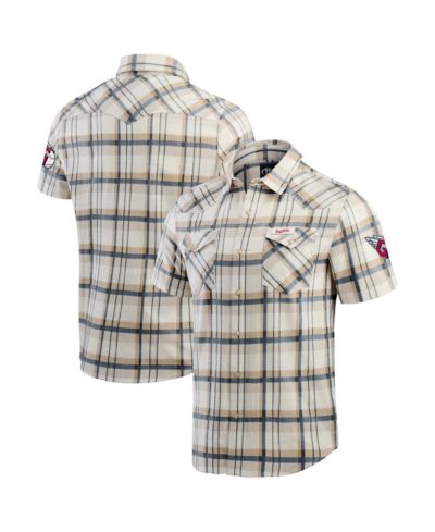 Мужская рубашка Fanatics Darius Rucker Collection Navy Cleveland Guardians Plaid Full-Snap