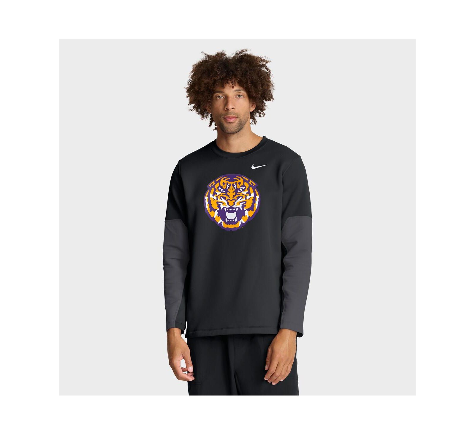 Nike Men's Black LSU Tigers 2025 Sideline Coach Performance Long Sleeve T-Shirt