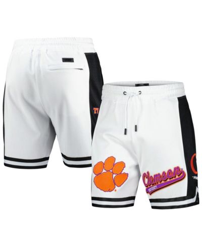 Pro Standard Men's White Clemson Tigers Script Tail DK 2.0 Shorts