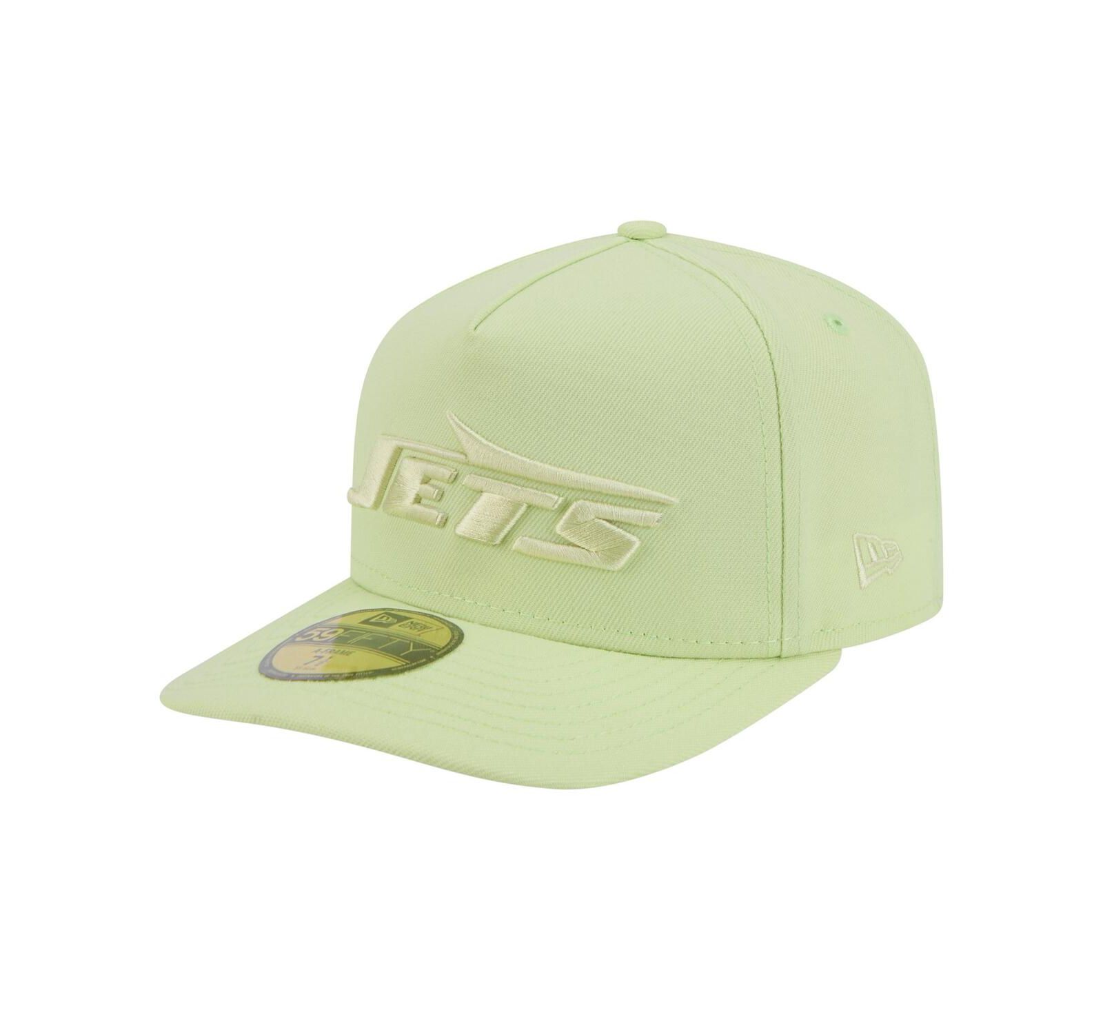 New Era Men's Green New York Jets Color Pack A-Frame 59FIFTY Fitted Hat