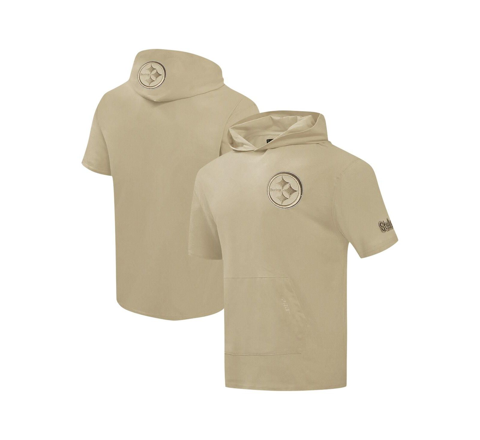 Худи Pro Standard Men's Tan Pittsburgh Steelers Neutrals Capsule Short Sleeve Pullover