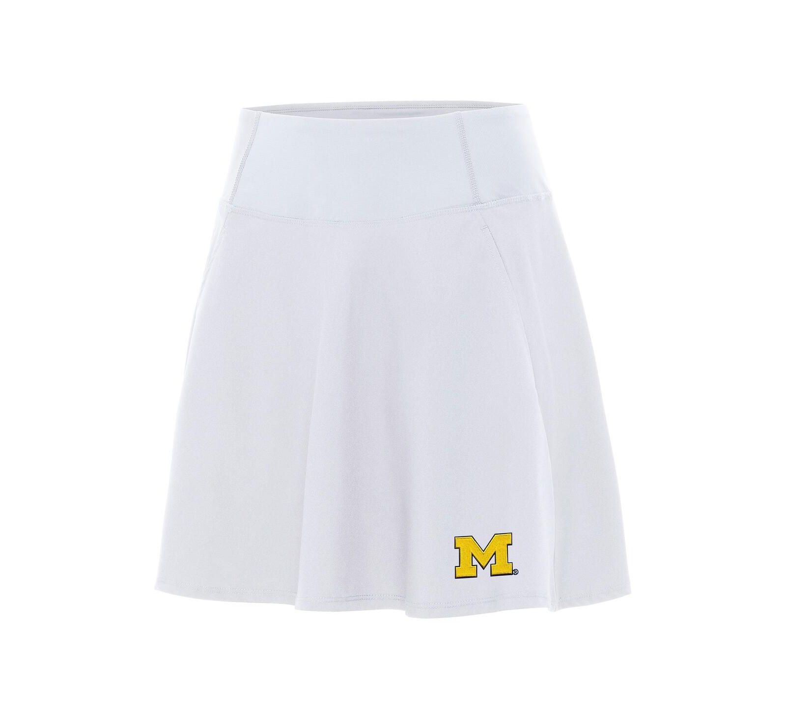 Antigua Women's White Michigan Wolverines Chip Skort