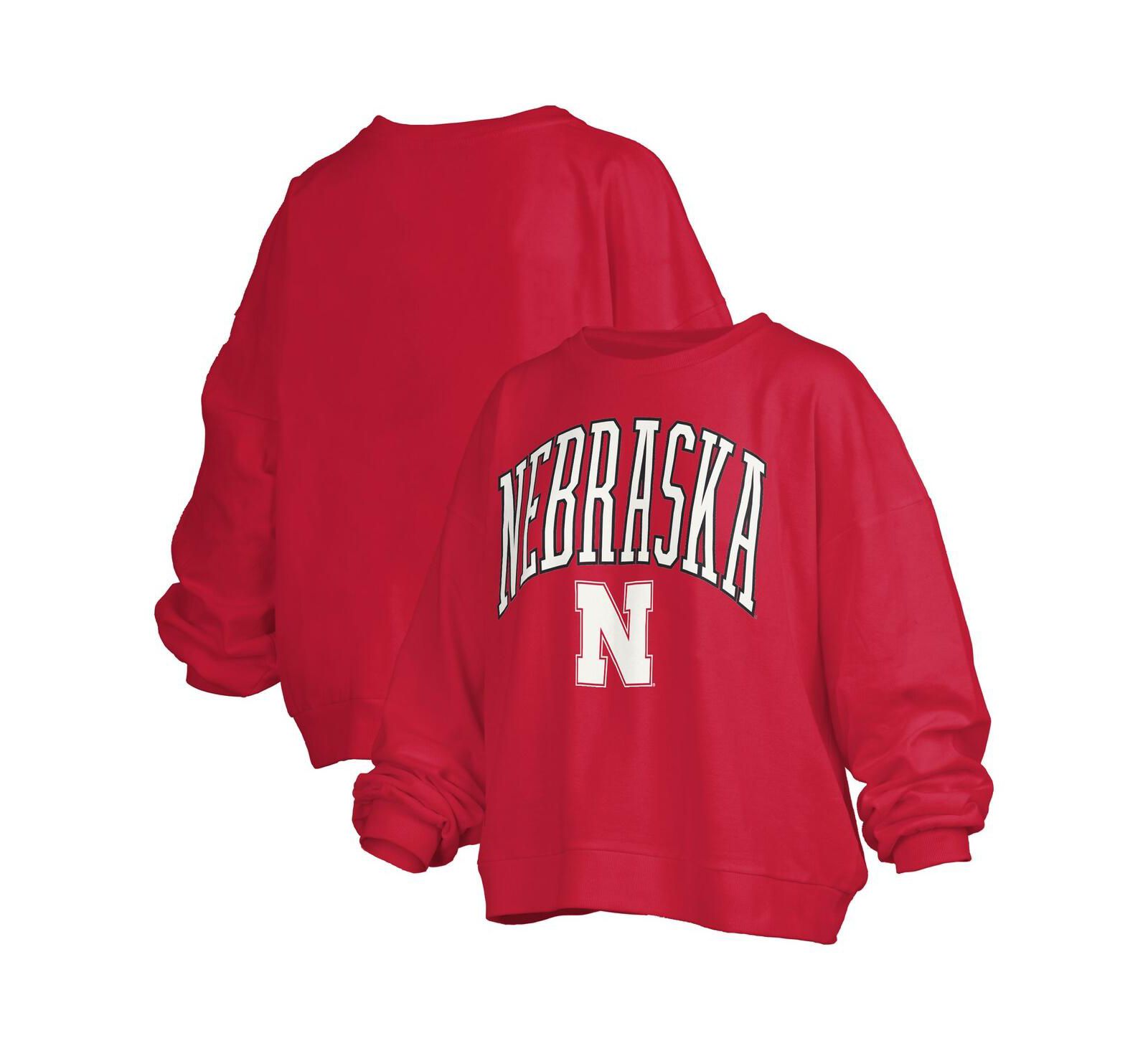 Женская объемная толстовка Pressbox Nebraska Huskers Janise Arch, алая
