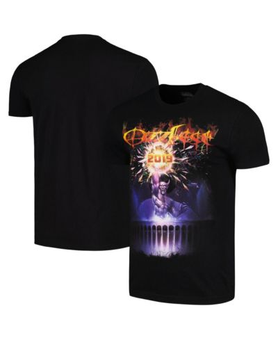 Global Merch Men's Black Ozzy Osbourne Ozzfest NYE 2019 T-Shirt