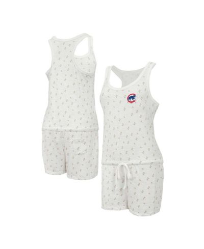 Concepts Sport Women's Cream Chicago Cubs Gardner Hacci Knit Romper