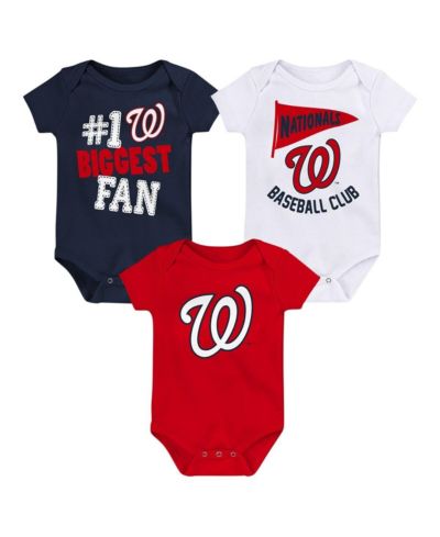 Комплект боди Outerstuff Washington Nationals Fan Pennant для мальчиков и девочек, 3 шт