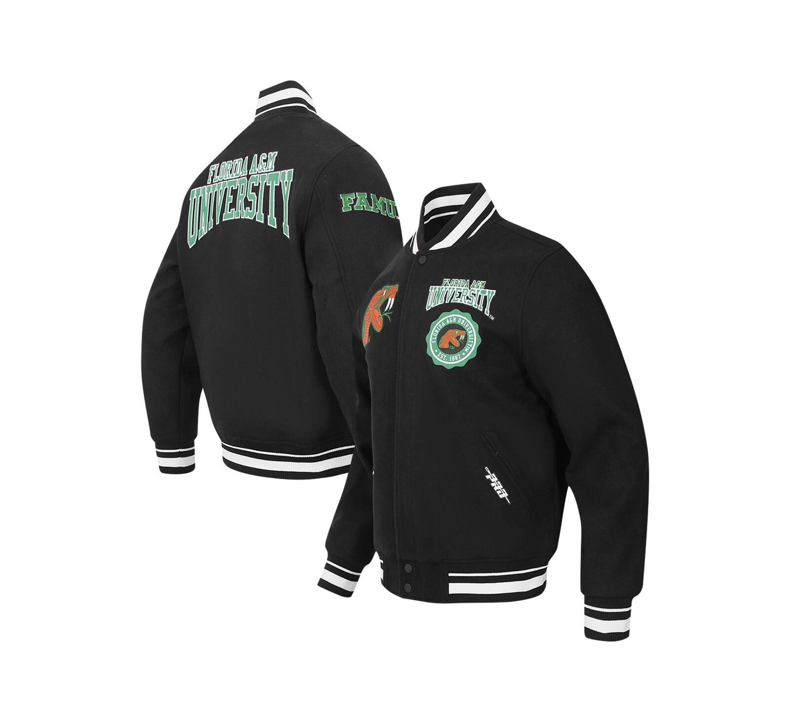 Pro Standard Men's Black Florida A & M Rattlers Crest Wool Full-Zip Jacket