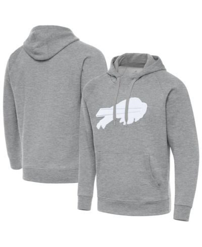 Antigua Men's Heather Gray Buffalo Bills Victory Pullover Hoodie