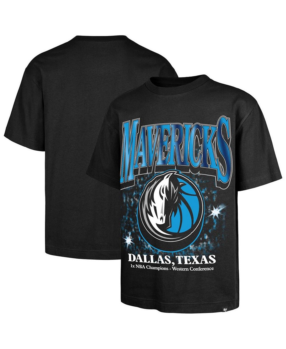 Мужская футболка '47 Brand Black Dallas Mavericks Past Champs Collection Flashbulb Foundation