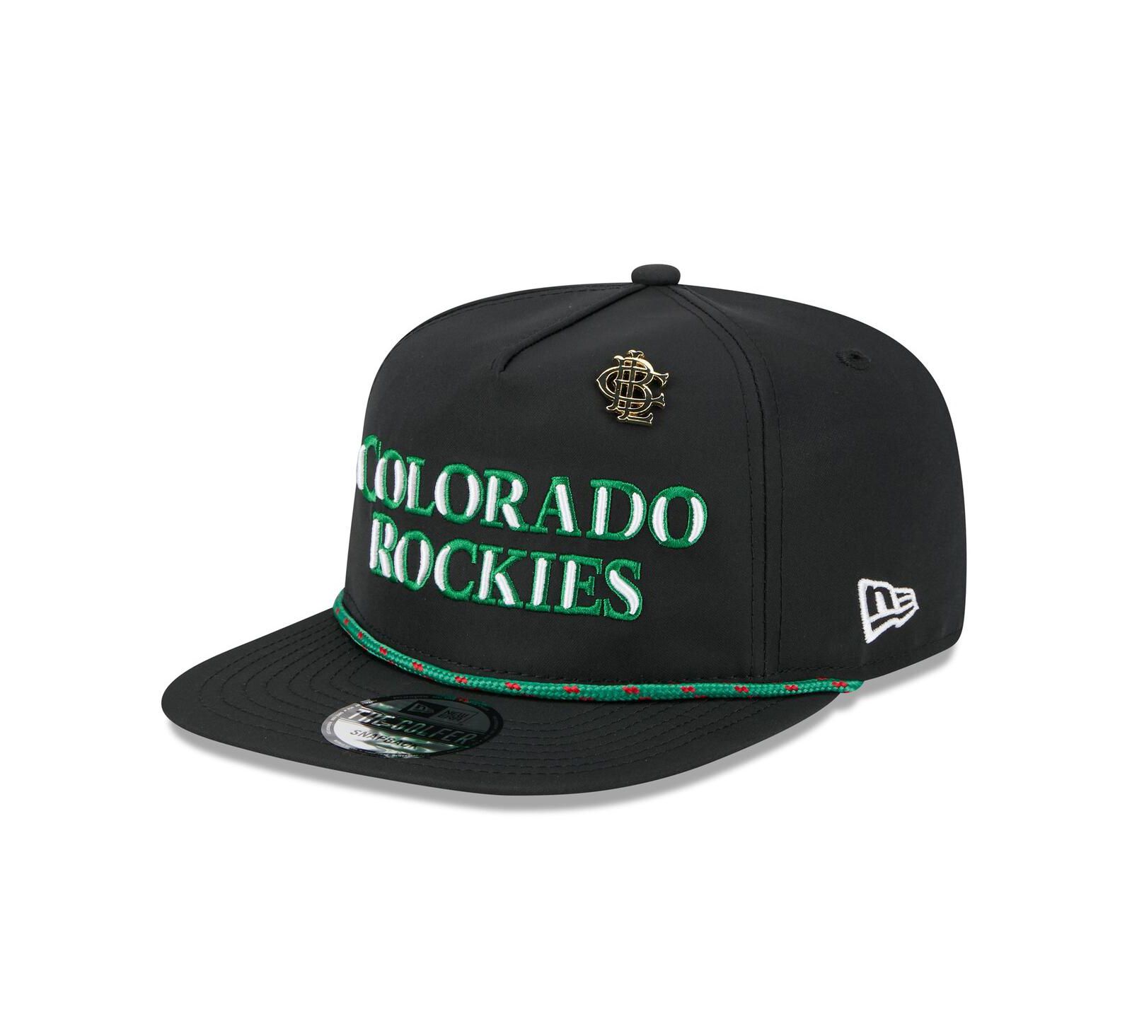 Мужская кепка New Era Black Colorado Rockies 2025 Big League Chew Golfer Snapback