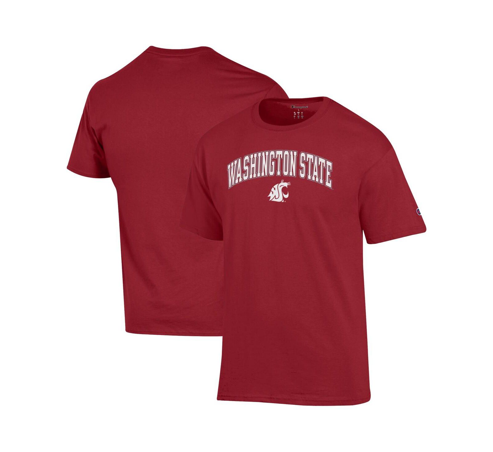 Champion Men's Crimson Washington State Cougars Arch Over Logo T-Shirt