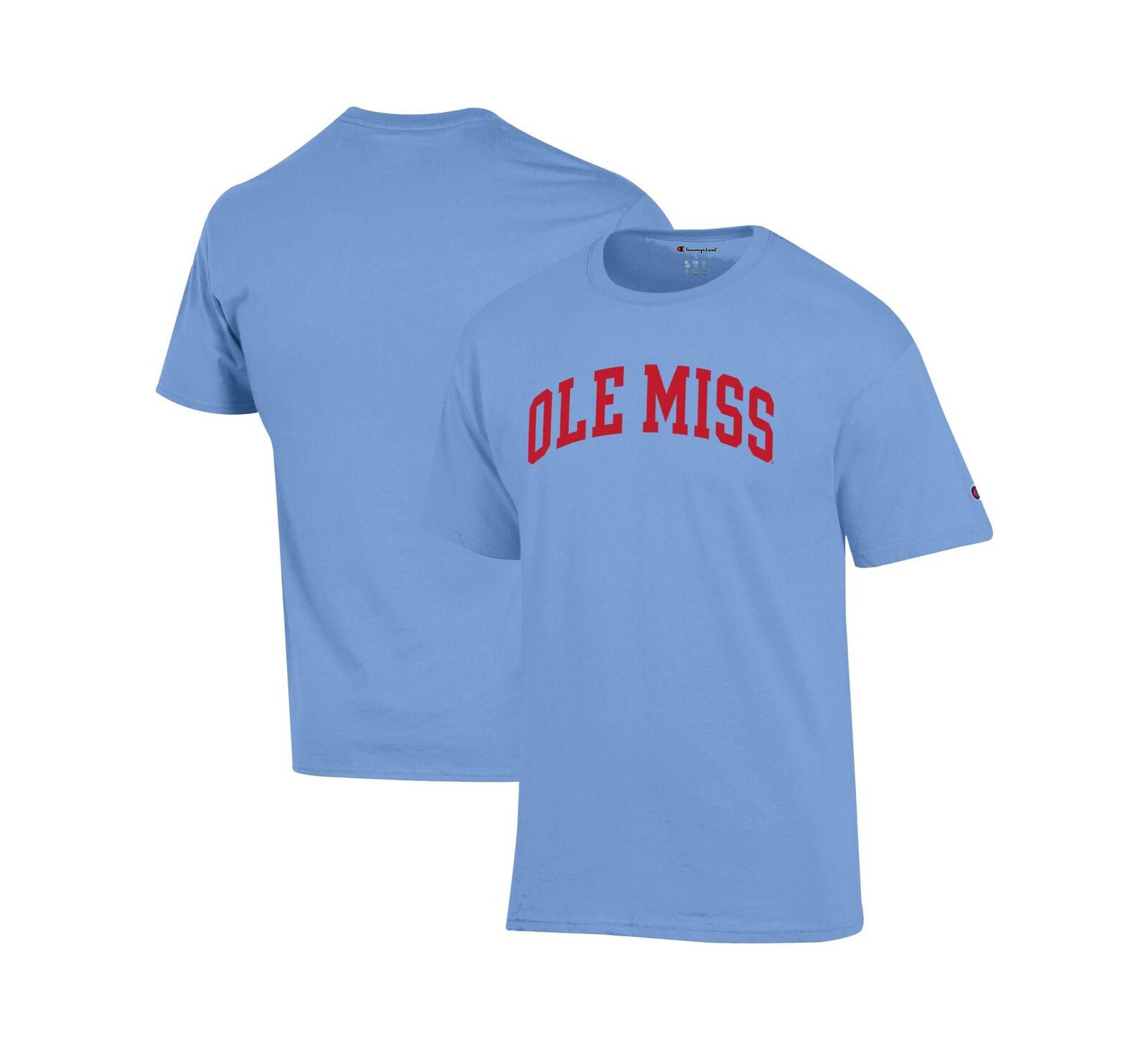 Champion Men's Powder Blue Ole Miss Rebels Basic Arch T-Shirt