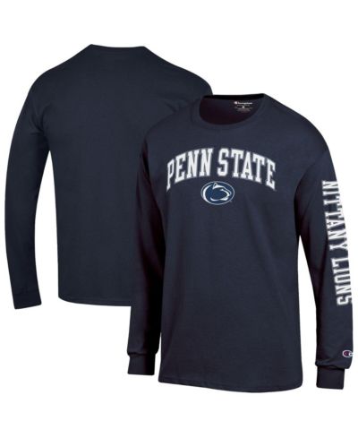 Champion Men's Navy Penn State Nittany Lions Arch Over Logo 2-Hit Long Sleeve T-Shirt