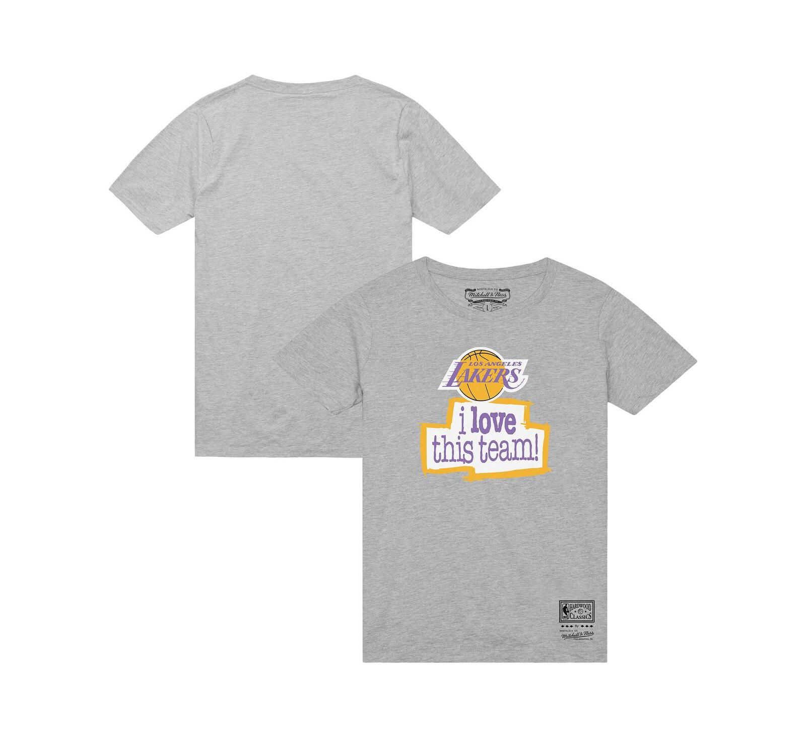 Мужская футболка Mitchell & Ness Heather Gray Los Angeles Lakers I Love This Team