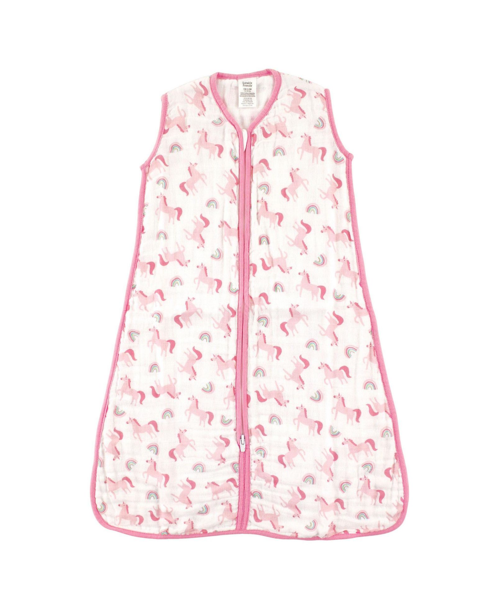 Luvable Friends Sleeveless Muslin Cotton Sleeping Bag, Sack, Blanket