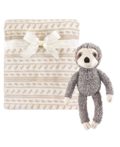 Набор Hudson Baby Unisex Plush Comfort с одеялом и игрушкой