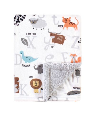 Hudson Baby Luxurious Reversible Faux Mink & Sherpa Snuggle Throw