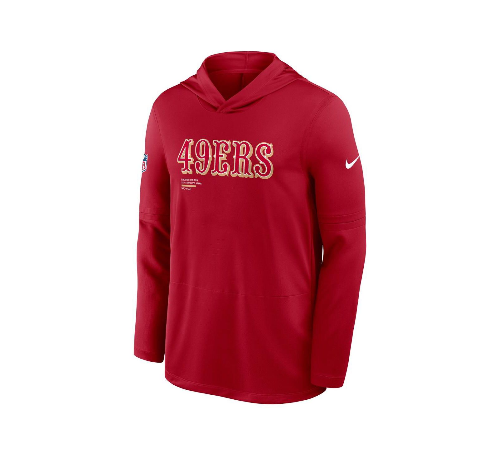 Nike Мужской худи-футболка Long Sleeve Performance San Francisco 49ers Pure Fury Scarlet