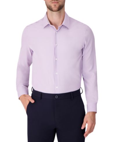Мужская классическая рубашка Report Collection с длинным рукавом, 4-Way Solid Woven
