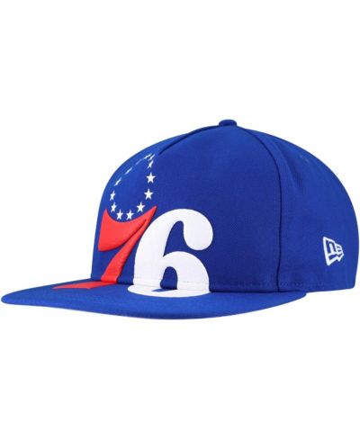 Мужская кепка New Era Philadelphia 76ers Oversized Puff Print Logo Golfer Snapback