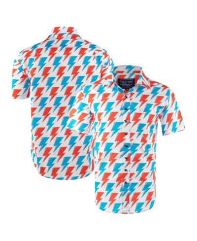 Мужская рубашка Section 119 White David Bowie Red and Blue Bolt Button-Down