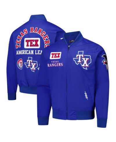 Pro Standard Men's Royal Texas Rangers Area Code Twill Full-Zip Jacket