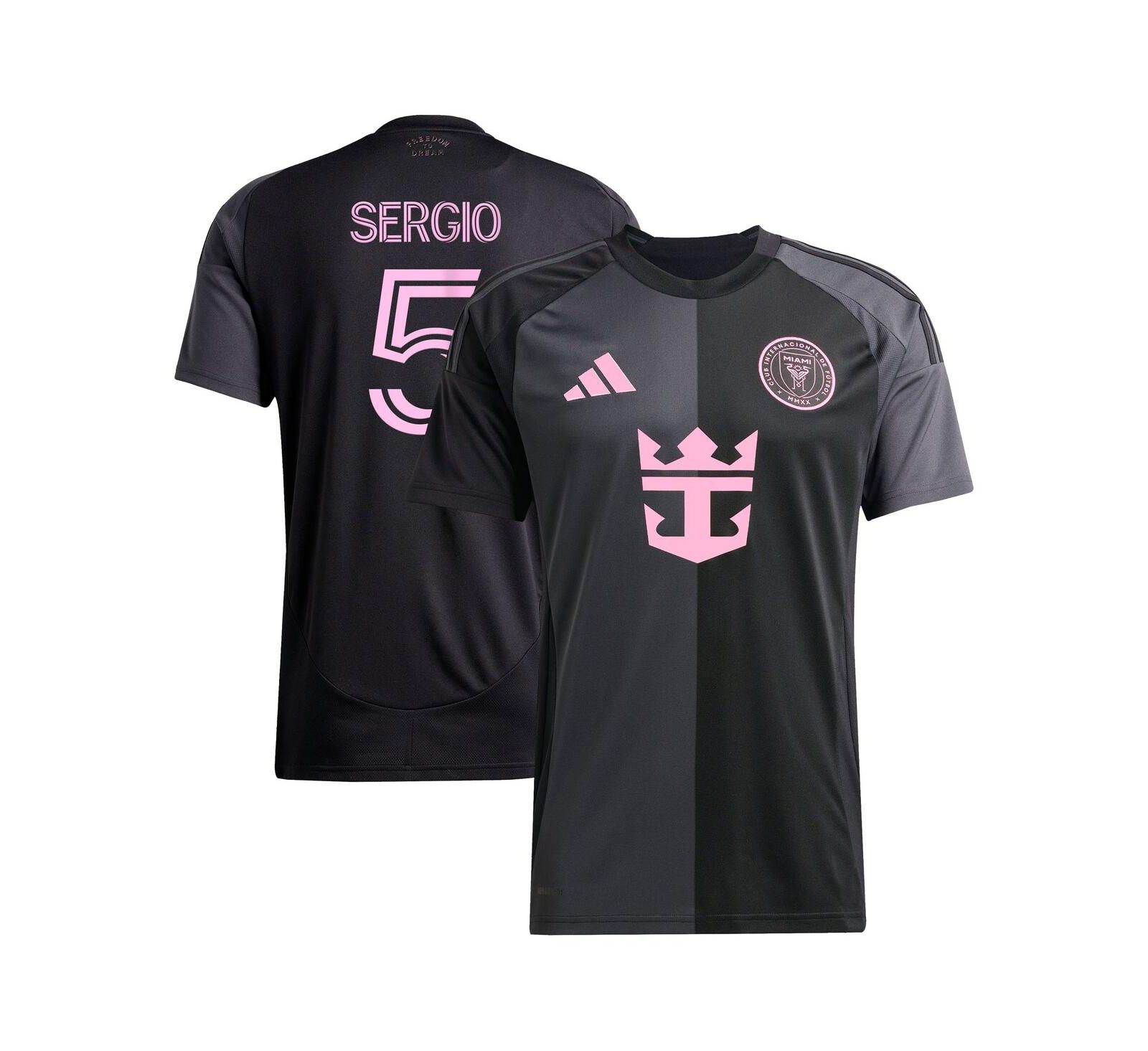 Мужская джерси adidas Sergio Busquets Black Inter Miami CF 2025 The Fortitude Kit Replica Player