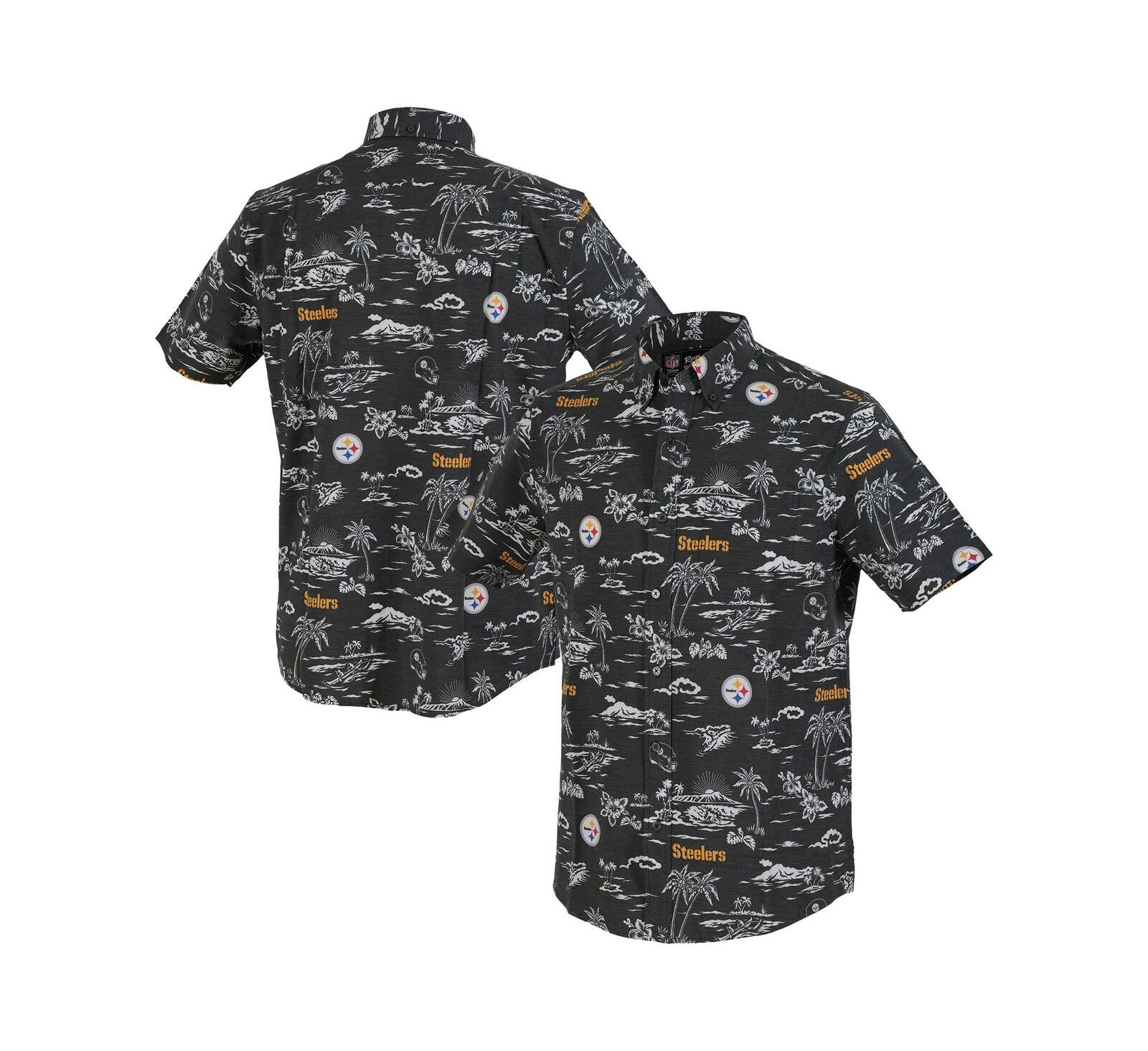 Reyn Spooner Men's Black Pittsburgh Steelers Kekai Performance Button-Down Shirt