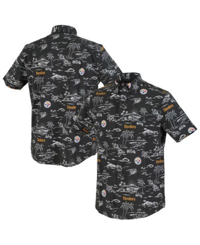Мужская рубашка Reyn Spooner Pittsburgh Steelers Kekai Performance Button-Down, черная