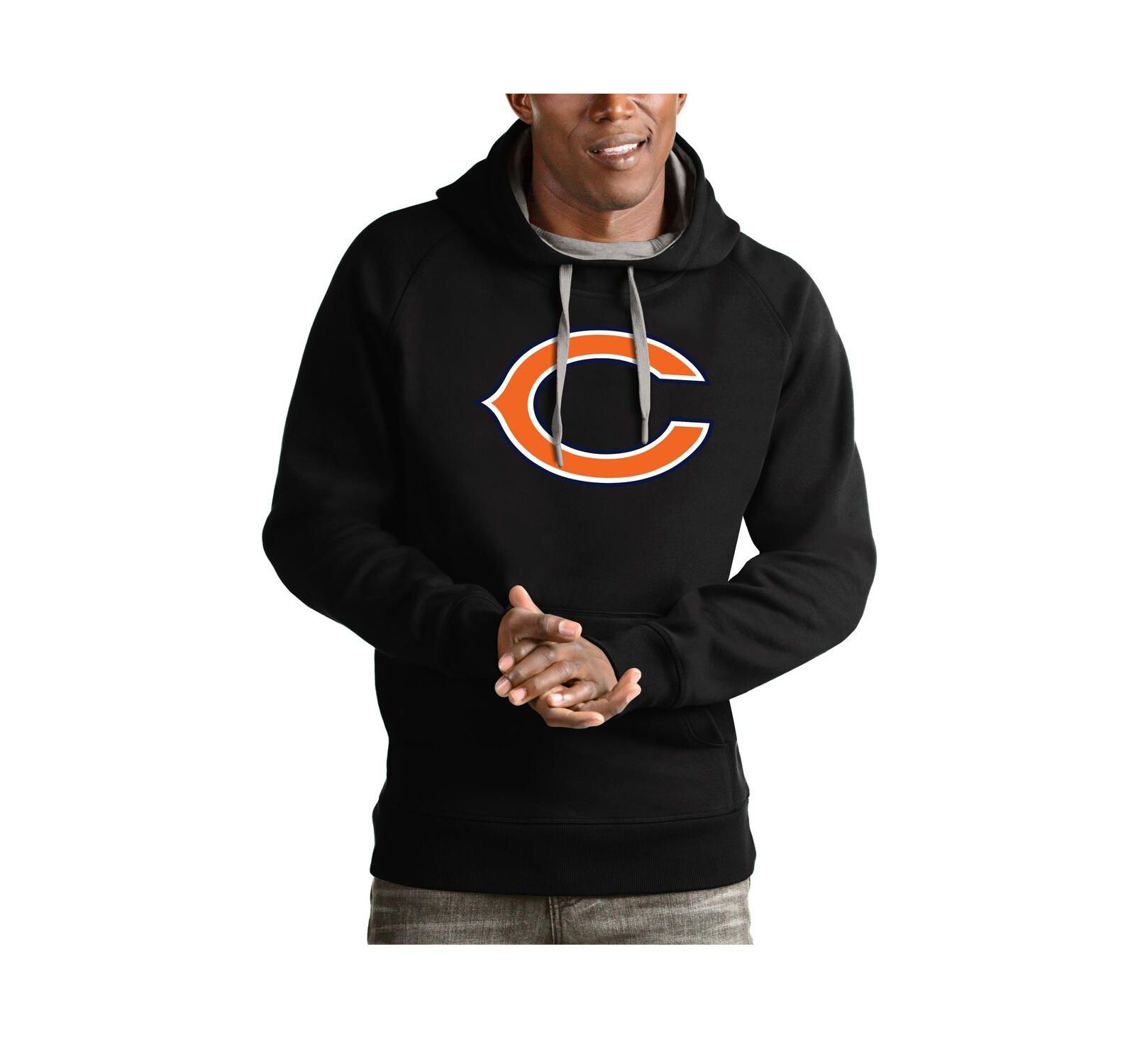 Мужская толстовка Antigua Black Chicago Bears Victory Pullover