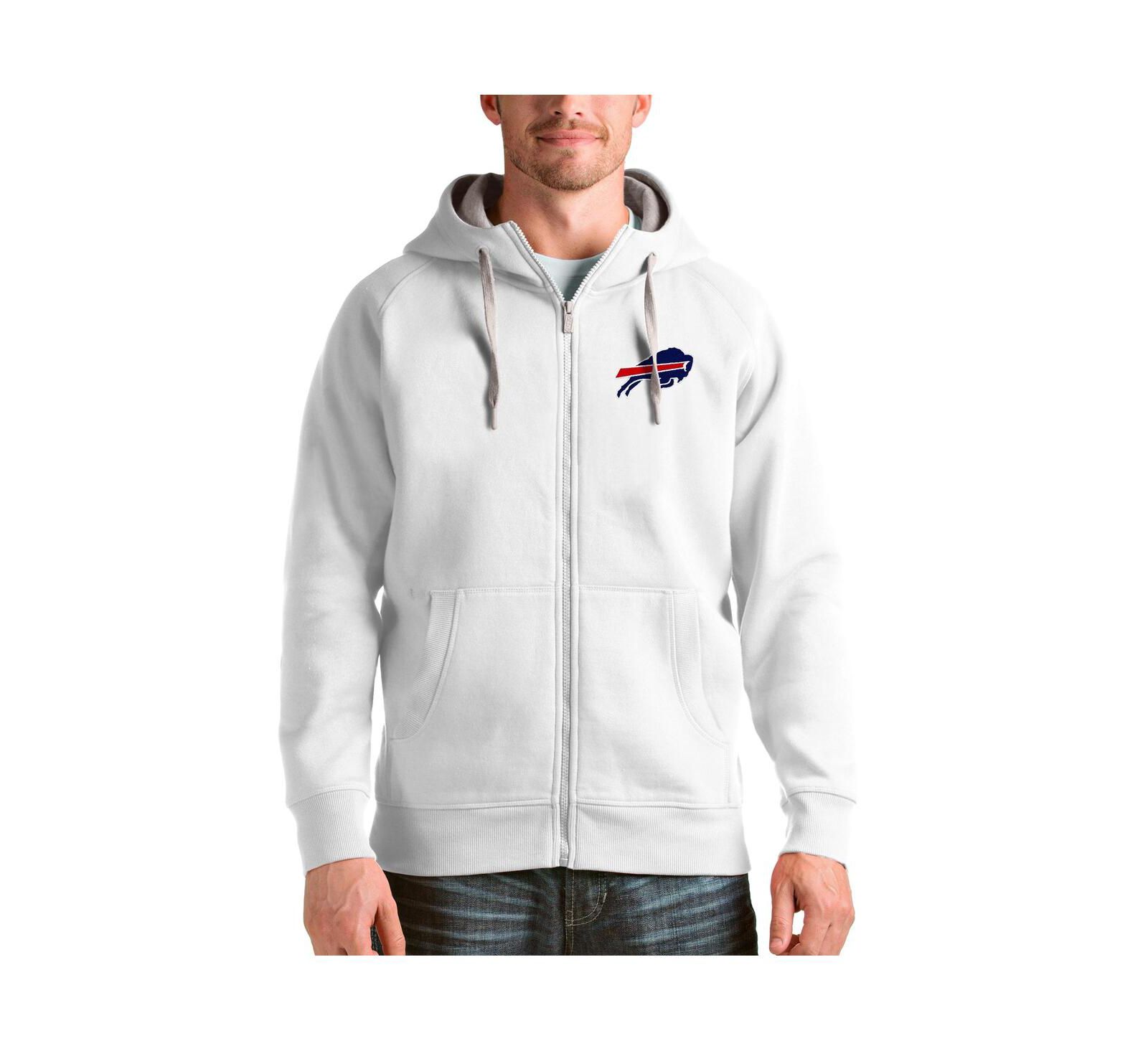 Мужское худи Antigua White Buffalo Bills Victory на молнии