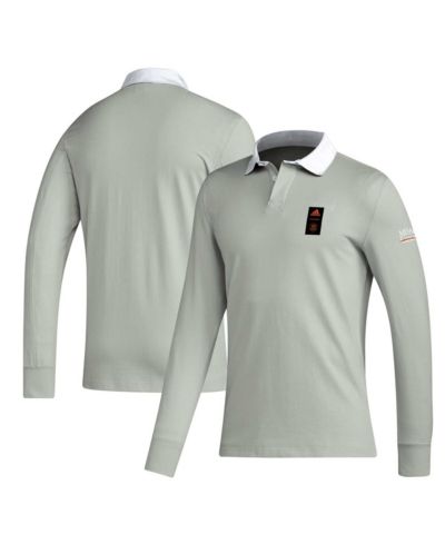 Мужская рубашка-поло Adidas 2023 Player Gray Houston Dynamo FC с длинным рукавом