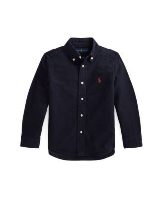 Мужская хлопковая рубашка Polo Ralph Lauren Boys' 2T-7 Garment-Dyed Oxford