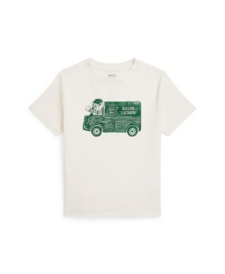 Детское футболки Polo Ralph Lauren Ralph’s Coffee Polo Bear для малышей и маленьких мальчиков