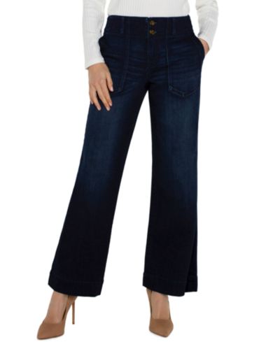 Женские брюки Liverpool Los Angeles Petite Mid Rise Wide Leg