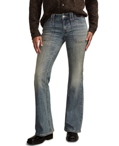 Женские джинсы Lucky Brand с низкой посадкой и расклешенными штанинами