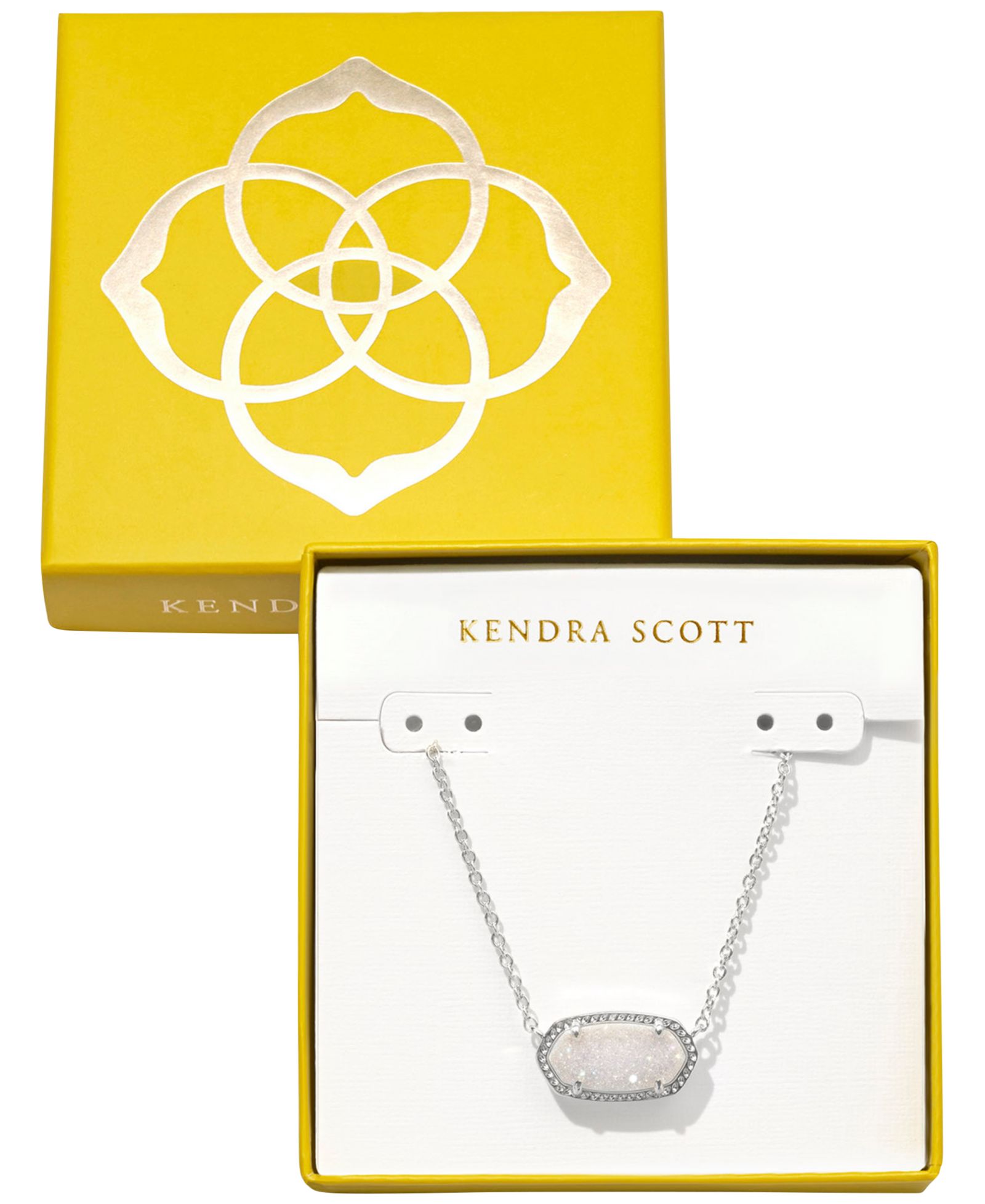 Kendra Scott кулон-подвеска Elisa с имитацией жемчуга, серебристый цвет