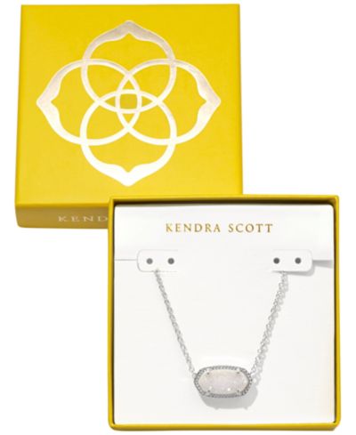 Kendra Scott кулон-подвеска Elisa с имитацией жемчуга, серебристый цвет