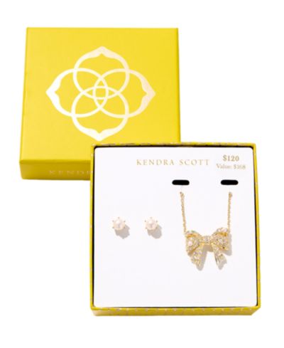 Набор украшений Kendra Scott Krista Bow Pendant Necklace и Ashton Stud Earrings
