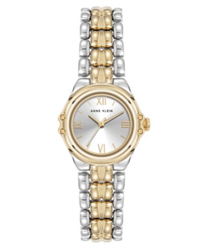 Женские кварцевые круглые часы Anne Klein Capital Two-Tone Metal Alloy, 28mm