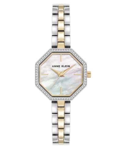 Женские часы Anne Klein Quartz Unique Octagonal Two-Tone Metal Alloy, 26mm