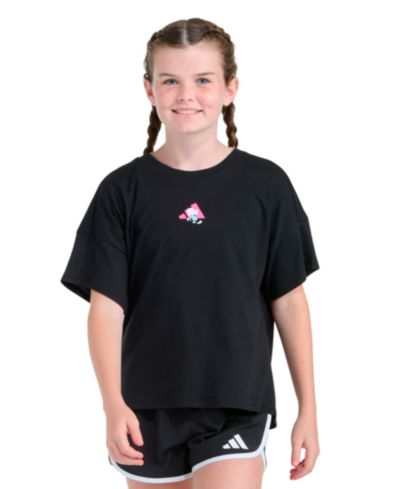 adidas Girls' 8-16 Short-Sleeve Drop Shoulder T-Shirt
