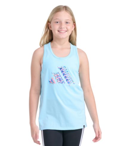 adidas Girls' 8-16 Sleeveless Racer Back Tank Top
