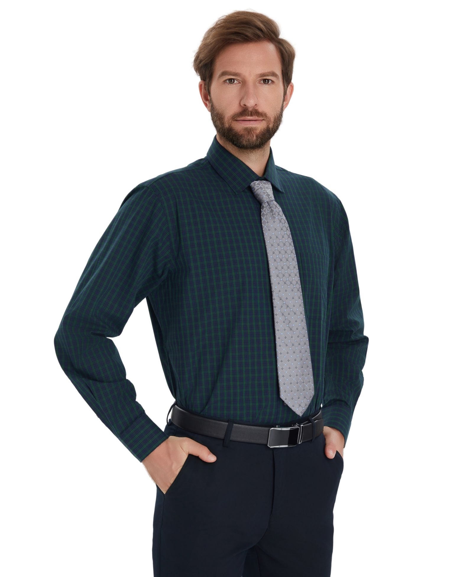 Мужская классическая рубашка Club Room Blackwatch Regular-Fit