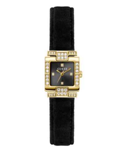 GUESS Women's Black Gold Tone Analog Watch, 21mm
