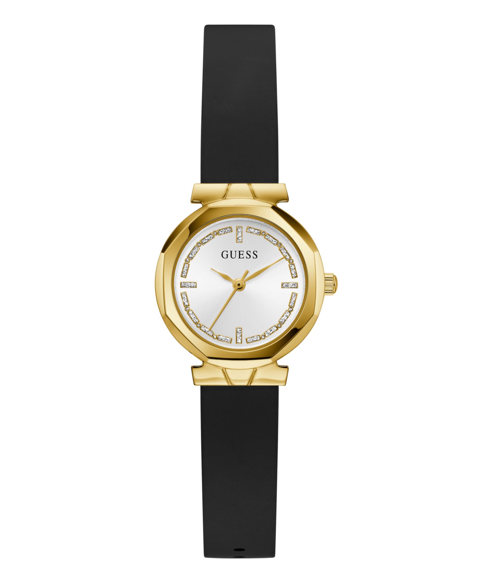 GUESS Женские аналоговые часы Black Gold Tone, 26mm