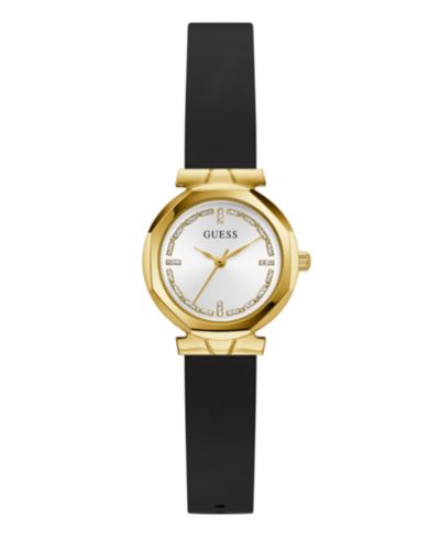 GUESS Женские аналоговые часы Black Gold Tone, 26mm